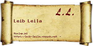 Leib Leila névjegykártya